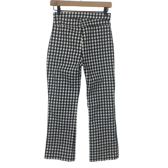 Free People Ankle Pants Black White Gingham High Rise Size Small - Picture 4 of 7